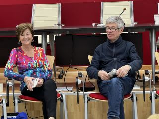 Frédérique Saez, coordinatrice de Lire et Faire Lire et Lire Ensemble, et Marc Dolone, formateur